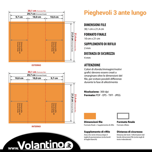 Pieghevoli 3 ante Lungo