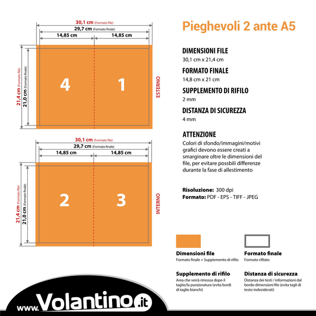 Pieghevoli 2 ante A5