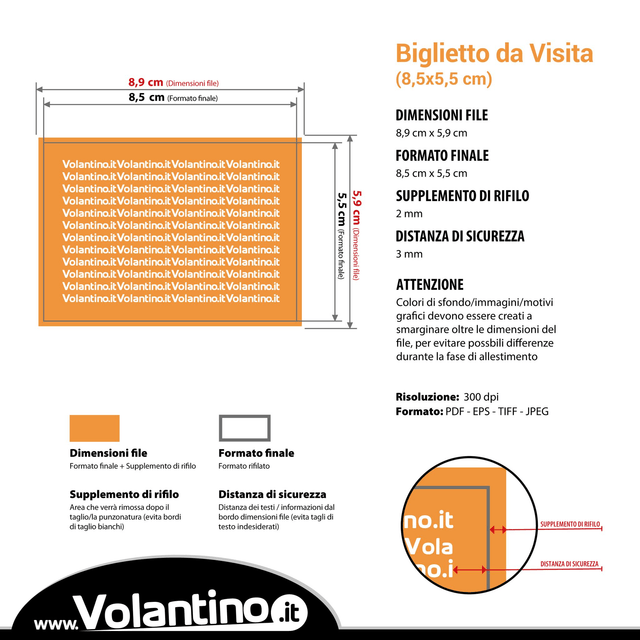 Biglietti da Visita senza plastificazione